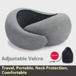 Soft Memory Foam Travel Neck Pillow U Shape Adjustable Support Comfortably Sleeping On Plane Car Office Noon Break - Image 9