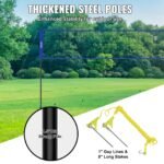 Outdoor Portable Volleyball Net System, Adjustable Height Steel Poles, Professional Volleyball Set With PVC Volleyball, Pump, Carrying Bag - Image 2