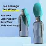 800ml Dogs Water Bottle Portable High Capacity Leakproof Pet Foldable Drinking Bowl - Image 9