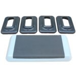 Adjustable Workout Aerobic Stepper In Fitness & Exercise Step Platform Trainer Gray Black With 2 Risers - Image 4