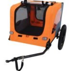 Utdoor Heavy Duty Collapsible Pet Bike Trailer With 16-Inch All Terrain Wheels & Universal Hitch   Foldable Dog Cargo Carrier Cart For Bicycles - Image 9