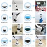 1Pc Electric Spin Scrubber Cordless Rechargeable Telescopic Cleaning Brush 8 Replaceable Heads 2 Speed Adjustable Extension Arm Bathroom Tub Tile Floor - Image 10