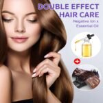 Hair Straightener Brush, Ionic Plus Steam Straightening Brush For Smooth, Anti-frizz Hair, Anti-Scald Ceramic Straightening Comb - Image 5