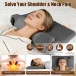 Neck Massager Pillow Ergonomic Massager Memory Foam Pillow With 3-Level Heating 3-Intensity Vibration 30Min Timer For Neck Back Shoulder Pain Relief - Image 2