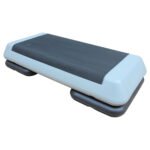 Adjustable Workout Aerobic Stepper In Fitness & Exercise Step Platform Trainer Gray Black With 2 Risers - Image 6