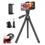 Portable And Adjustable Flexible Phone Tripods Camera Stand Holder With Wireless Remote And Universal Phone Mount - Image 8