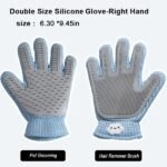 2-in-1 Pet Grooming Glove - Double-Sided Deshedding & Massage Brush For Cats Or Dogs, Removes Loose Hair From Fur & Furniture - Image 6