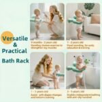MiniJones Baby Bath Stand Suction Cup Wall-Mounted Adjustable Width Portable Standing Shower Holder - Image 3