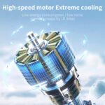 Portable Handheld Fan, Speed Adjustable Turbo Mini Fan, Reduced Temperature Mode, Rechargeable Digital Display Foldable - Image 8