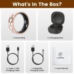 Smart Ring Health Tracker Fitness Sleep Stress HRV Tracker With Charging Case Magnetic Charging Cable For Women & Men - Image 5