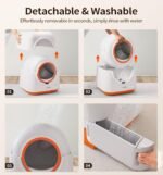 60L Automatic Cat Litter Box, Smart App Control, Deodorizing, Infrared Sensor, Suitable For Multiple Cats - Image 5