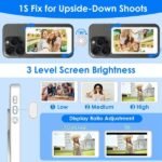 Vlog Selfie Monitor Screen Magnetic Rear Camera Phone Monitor Wireless Selfie Monitor Screen With 33FT Remote For Vlog Live Stream Compatible With IOS Android - Image 4