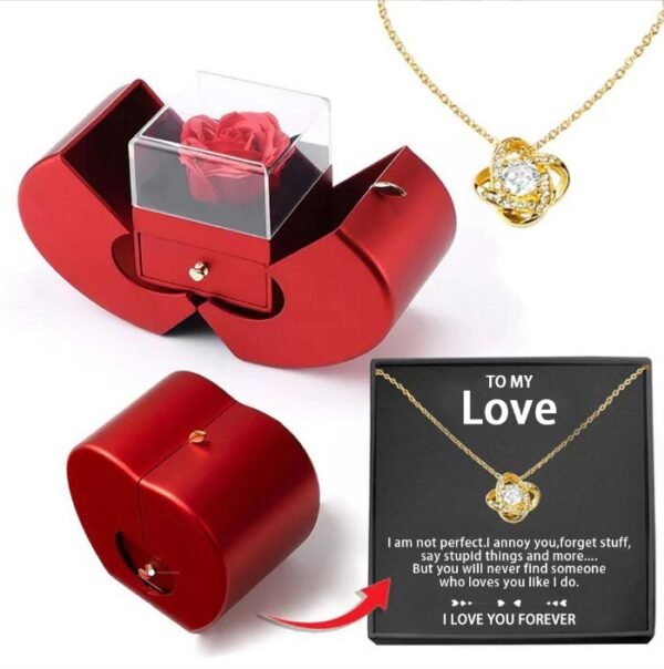LOVER necklace gold card box