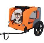 Utdoor Heavy Duty Collapsible Pet Bike Trailer With 16-Inch All Terrain Wheels & Universal Hitch   Foldable Dog Cargo Carrier Cart For Bicycles - Image 5