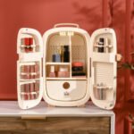 Portable Skincare Fridge with LED Display, 12L Mini Fridge for Beauty, Makeup and Cosmetics, Small Refrigerator Cooler for Bedroom, Home Office, Desktop, White - Image 8