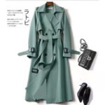 Double-breasted Mid-length Tie Trench Coat - Image 3