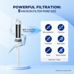 1060mL Water Filter Bottle, 4Stage F Daily Hydration Travel, Blue Translucent - Image 5