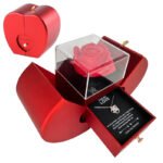 Fashion Jewelry Box Red Apple Christmas Gift Necklace Eternal Rose For Girl Mother's Day...
