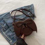 Heart Shape Bag Strap Design Bat Wings One Shoulder Crossbody Bag - Image 9