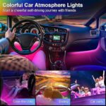 Car LED Strip Lights Kit, Auto Interior Ambient RGB LED Strip Atmosphere Car Decorative Lamp With Bluetooth Music Sync App Remote Control - Image 4