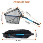 1Pc Foldable Fishing Net For Summer With Aluminum Alloy Rod EVA Handle Durable 5MM Hexagonal Nano Coating Nylon Mesh - Image 2