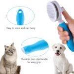Self Cleaning Slicker Brush - Cat Brush Skin-Friendly Deshedding Grooming Massaging Tool For Long & Short Haired Pets - Image 3