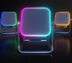 Induction Folding Desktop Phone Stand Multifunctional Wireless Speaker Ambient Light - Image 8