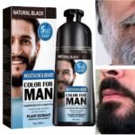 Beard Hair Color Shampoo For Men,Natural Permanent Beard DyeShampoo, Colors Hair In Minutes Long Lasting, 200ml, Black Hair DyeHaircare - Image 4