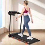 NEW Treadmills For Home, 2.5HP Quiet Folding Treadmill With Heart Rate Sensor, 300lbs Weight Capacity, 7.5MPH, Incline Treadmill With USB Charge Station Bluetooth Speaker, 6 Shock-Absorbing - Image 10