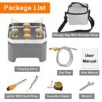 12000W Portable Camping Stove With Cassette Adapter Windproof Outdoor Backpacking Burner With Carrying Case Igniter For Outdoor Hiking Camping Picnic Backpacking - Image 4