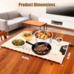 Food Warming Mat 23.6X15.8In 300W Fast Heating Electric Silicone Food Warmer With 14 Temp Levels 10Hrs Timer Settings Roll-Up Portable Hot Plates Heat Pad For Parties Buffet - Image 6
