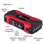 Car Jump Starter Booster 800A Peak 28000mAh 12V Battery Charger Up To 6.0L Gas Or 3.0L Diesel Engine With LCD Screen 4 Modes LED Flashlight - Image 5
