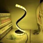 2 Pack Spiral LED Table Lamp, 3 Color Dimmable USB Powered Desk Lamp, Modern Curved Bedside Night Light, Soft Eye-Caring Lighting For Bedroom Living Room Office Home Decor - Image 6