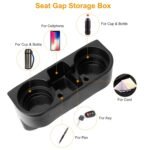 1Pc Car Seam Cup Holder Seat Gap Wedge Drink Storage Organizer Console Side Pocket Mount Stand For Pen Phone Bottle Sunglasses - Image 9