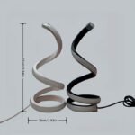 2 Pack Spiral LED Table Lamp, 3 Color Dimmable USB Powered Desk Lamp, Modern Curved Bedside Night Light, Soft Eye-Caring Lighting For Bedroom Living Room Office Home Decor - Image 5