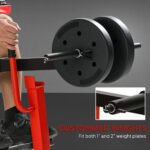 Adjustable Steel Seated Calf Raise Exercise Strength Training Gym Equipment, Red - Image 6