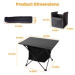 1Pc Foldable Camping Table With Storage Basket Rustproof Portable Aluminum Alloy Roll-Up Camping Table With Carrying Bag For Camping Hiking BBQ Picnic Fishing Fedex Shipping - Image 8