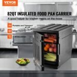 Insulated Food Pan Carrier, 82 Qt Hot Box For Catering, LLDPE Food Box Carrier With Double Buckles, Front Loading Food Warmer For Restaurant, Canteen, Etc. - Image 4