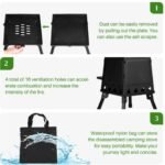 Wrought Iron Panel 27x27x34cm Black Detachable Piece Portable Camping Stove - Image 5