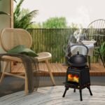 Wrought Iron Panel 27x27x34cm Black Detachable Piece Portable Camping Stove - Image 7