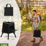 Wrought Iron Panel 27x27x34cm Black Detachable Piece Portable Camping Stove - Image 4