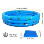 51x13In Inflatable Swimming Pool Blow Up Family Pool For 3 Kids Foldable Swim Ball Pool - Image 7