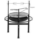 Round Black Iron Spray Coated Grill - Image 9