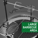 Round Black Iron Spray Coated Grill - Image 3