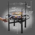 Round Black Iron Spray Coated Grill - Image 2