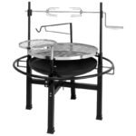 Round Black Iron Spray Coated Grill - Image 6
