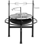 Round Black Iron Spray Coated Grill - Image 4