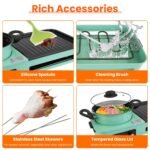 1Pc 3 In 1 Electric Hot Pot With Grill 1600W Smokeless Non-Stick Korean BBQ Grill Shabu Shabu Hot Pot Combo With Independent Temperature Control For 3-5 People Fedex Shipping - Image 2