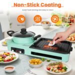 1Pc 3 In 1 Electric Hot Pot With Grill 1600W Smokeless Non-Stick Korean BBQ Grill Shabu Shabu Hot Pot Combo With Independent Temperature Control For 3-5 People Fedex Shipping - Image 7