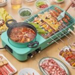 1Pc 3 In 1 Electric Hot Pot With Grill 1600W Smokeless Non-Stick Korean BBQ Grill Shabu Shabu Hot Pot Combo With Independent Temperature Control For 3-5 People Fedex Shipping - Image 10